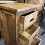 Stylowa loftowa szafka z szufladami 90cm wysokosci drewno mango - obrazek 7