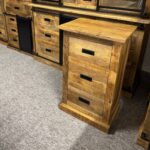 Stylowa loftowa szafka z szufladami 90cm wysokosci drewno mango - obrazek 6