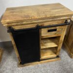 Komoda z przesuwnymi metalowymi drzwiami 75cm serii Loft