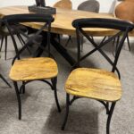 Loftowe Industrialne krzesło drewno mango - obrazek 5