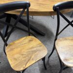 Loftowe Industrialne krzesło drewno mango - obrazek 4