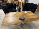 Prostokątny Loftowy stolik do salonu blat Live Edge