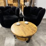 Mały okrągły stolik do salonu z podwójnym blatem Double Round - obrazek 2