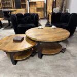 Okrągły stolik do salonu z podwójnym blatem Double Round - obrazek 7