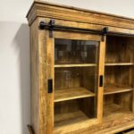 Duży bufet z podwójnymi drzwiami szklanymi, szufladki 180cm seria Loft - obrazek 3