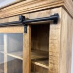 Duży bufet z podwójnymi drzwiami szklanymi, szufladki 180cm seria Loft - obrazek 8