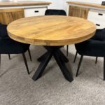 Loftowy owalny stół 120x100cm Matrix - obrazek 5