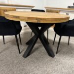 Loftowy owalny stół 120x100cm Matrix - obrazek 3