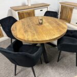 Loftowy Okrągły stół do jadalni 120cm