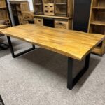 Piękny drewniany stół mango blat Live Edge 200cm - obrazek 11
