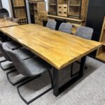 Piękny drewniany stół mango blat Live Edge 200cm - obrazek 8