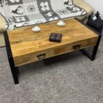 Stolik kawowy Britt 120cm z dwiema szufladami