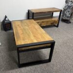 Stolik kawowy Britt 120cm z dwiema szufladami - obrazek 2