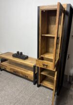 Witryna szklana słupek 60cm seria Britt drewno mango - obrazek 8