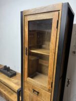 Witryna szklana słupek 60cm seria Britt drewno mango - obrazek 3