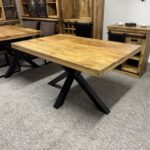 Loftowy stół do jadalni mango blat 140cm Matrix - obrazek 8