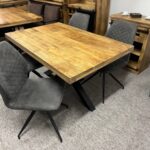 Loftowy stół do jadalni mango blat 140cm Matrix - obrazek 3