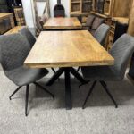 Loftowy stół do jadalni mango blat 140cm Matrix