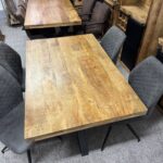 Loftowy stół do jadalni mango blat 140cm Matrix - obrazek 6