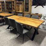 Loftowy stół do jadalni mango blat 220cm nogi X - obrazek 4