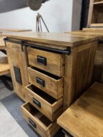 Drewniana komoda z przesuwnymi drzwiami 100cm seria Works - obrazek 4