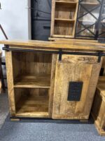 Drewniana komoda z przesuwnymi drzwiami 100cm seria Works - obrazek 3