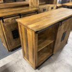 Drewniana komoda z przesuwnymi drzwiami 140cm seria Works - obrazek 8