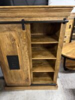 Komoda z drewna mango z przesuwnymi drzwiami seria Works 90 - obrazek 9