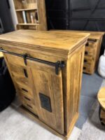 Komoda z drewna mango z przesuwnymi drzwiami seria Works 90 - obrazek 5