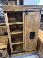 Komoda z drewna mango z przesuwnymi drzwiami seria Works 90cm - obrazek 5