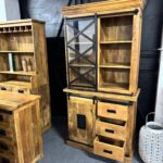 Piękny drewniany bufet witryna z serii Works 100cm - obrazek 11