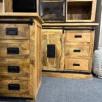 Piękny drewniany bufet witryna z serii Works 100cm - obrazek 10