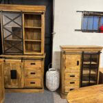 Piękny drewniany bufet witryna z serii Works 100cm - obrazek 6