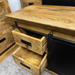 Szafka rtv pod tv drewno mango 140cm seria Loft - obrazek 9