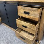 Duży masywny drewniany kredens bufet 200cm seria Loft - obrazek 5