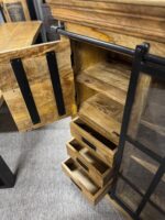 Wyjątkowa drewniana witryna 90cm seria Loft drewno mango - obrazek 9
