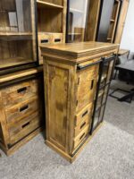 Wyjątkowa drewniana witryna 90cm seria Loft drewno mango - obrazek 2
