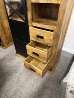 Wysoka komoda z przesuwnymi metalowymi drzwiami 90cm seria Loft - obrazek 5