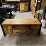 Drewniana komoda mango rtv szafka pod tv 140cm seria Britt - obrazek 9