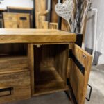 Drewniana komoda mango rtv szafka pod tv 140cm seria Britt - obrazek 5