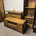 Drewniana komoda mango rtv szafka pod tv 140cm seria Britt