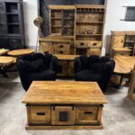 Dwustronny stolik kawowy z przesuwnymi drzwiami 110cm seria Works - obrazek 4