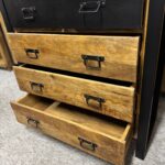 Industrialna drewniana szafka 90cm z serii Britt Black - obrazek 10