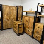 Duży drewniany kredens szafa 120cm seria Britt - obrazek 9