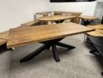 Duży drewniany rozkładany stół do jadalni mango 300cm LOFT - obrazek 8