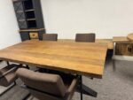 Duży drewniany rozkładany stół do jadalni mango 300cm LOFT - obrazek 4