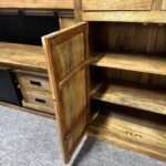 Drewniana loftowa komoda z otwieranymi drzwiami 90cm seria Loft - obrazek 5
